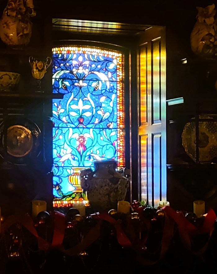 Finely crafted stained glass parlor window